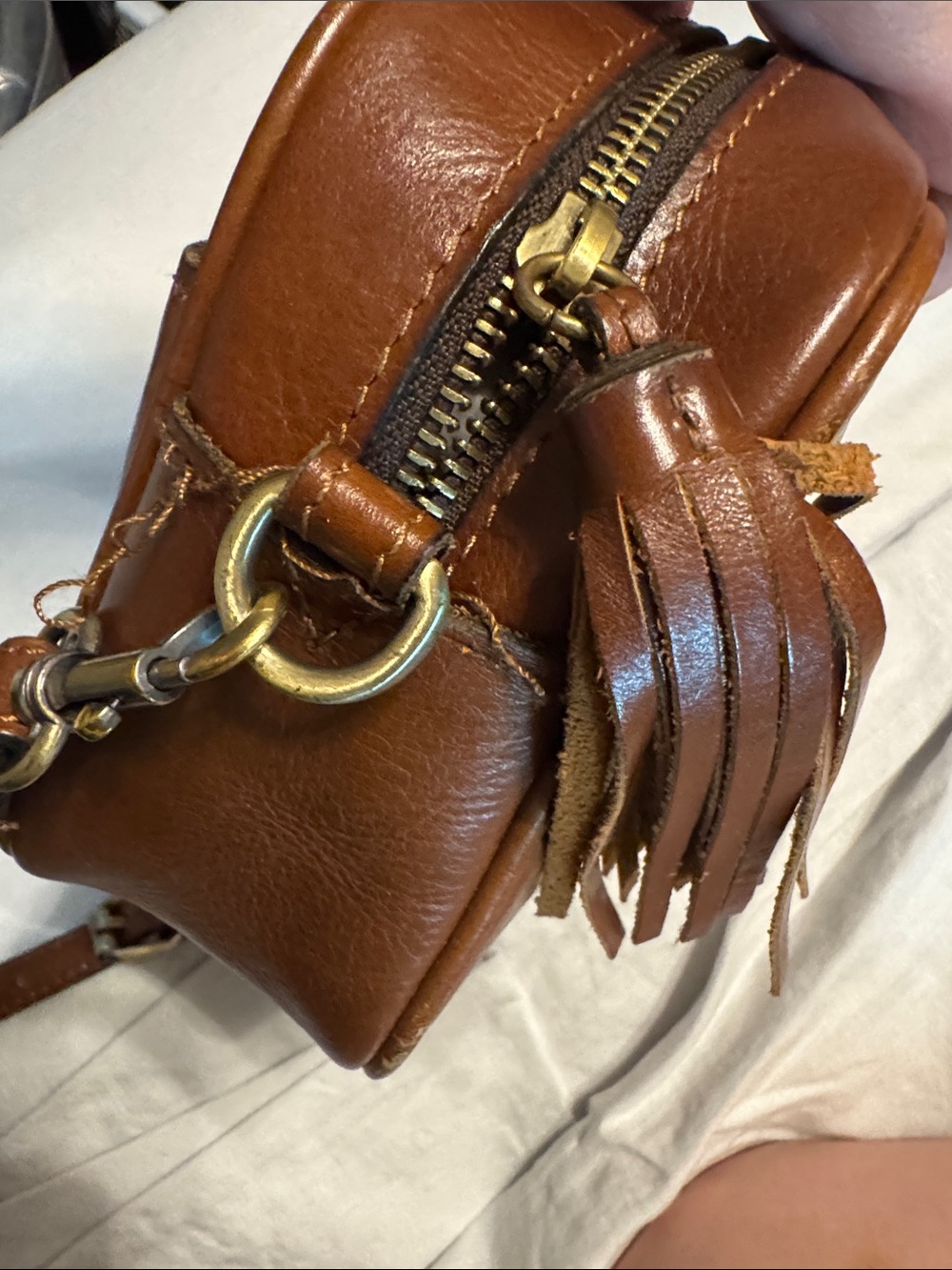 Patricia Nash Cognac Josie Crossbody Bag - Picture 12 of 16